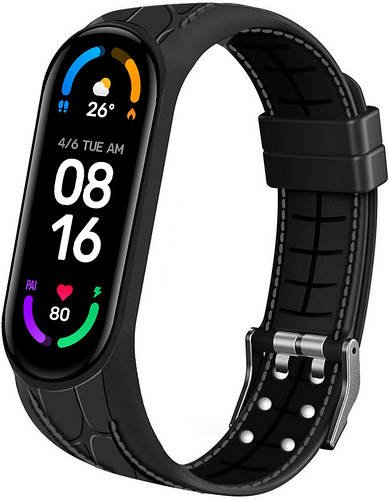 Силіконовий ремінець Cobra для Mi Band 6 Black