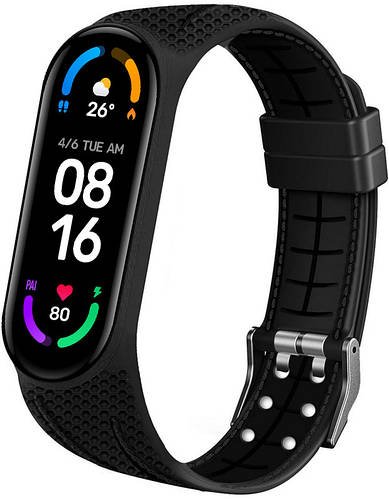 Силіконовий ремінець Groove для Mi Band 6 Black