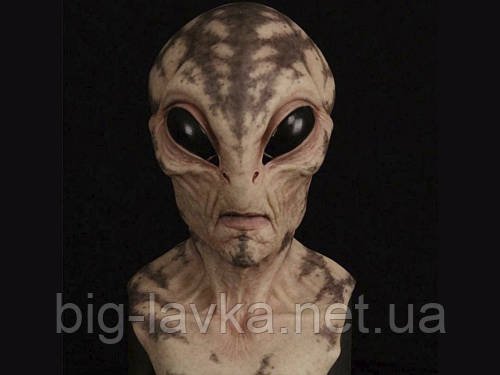 Маска Гуманоид латексна маска Інопланетянин  Коричневий