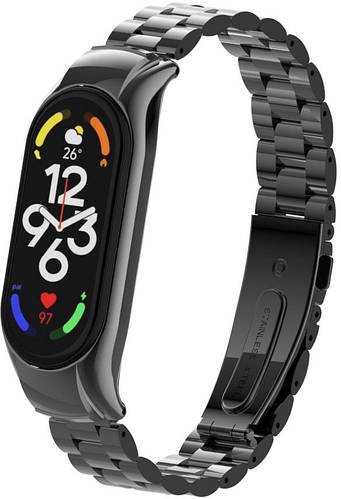 Металевий ремінець Shark для Mi Band 7 Black