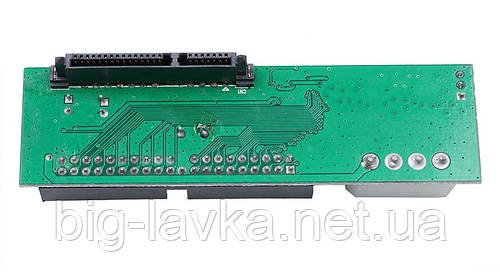 Адаптер перехідник з IDE 40 pin до SATA 22 (7+15) pin 3.5' кутовий (IDE папа  - SATA мама)