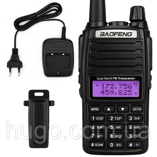 Рація до 10 км (5W, 2000 мАг) Baofeng UV-82 / Портативна радіостанція тактична