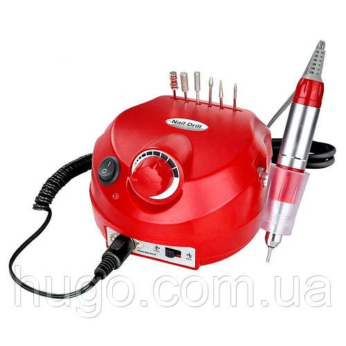 Фрезер для манікюру Nail Drill ZS-601 на 45 Вт 35000 об/хв, Червоний / Апарат для манікюру та педикюру