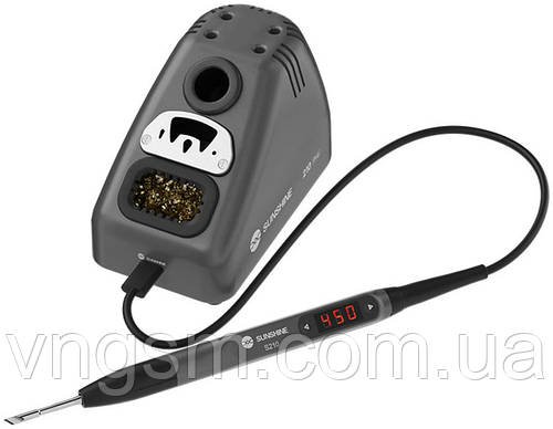 Паяльник SUNSHINE S210 Pro портативний / цифрове регулювання / підставка / 100-450°C / 110 Вт