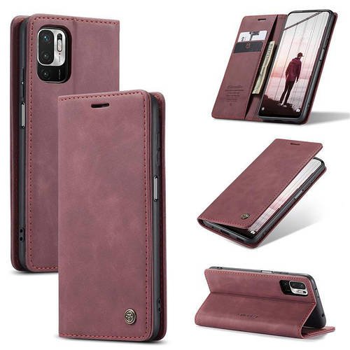 Чохол книжка з магнітом Xiaomi Poco M3 Pro 5G CaseMe Wine