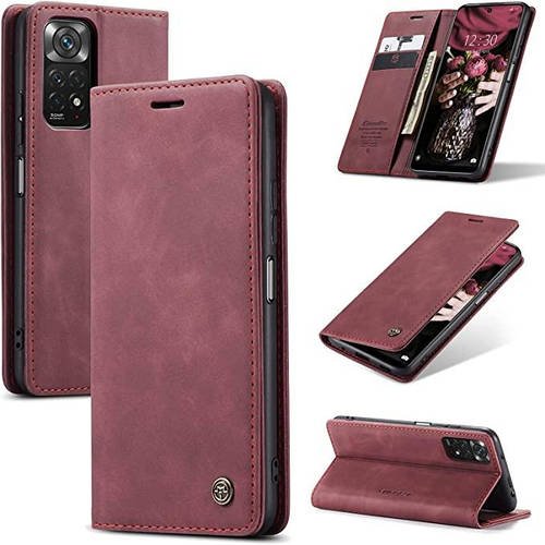 Чохол книжка з магнітом Xiaomi Redmi Note 11S CaseMe Wine