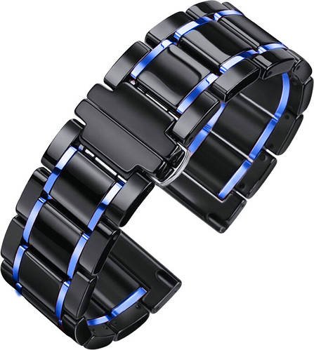Керамічний Ремінець Ceramo (22 мм) Black Blue
