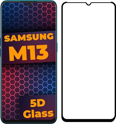 5D скло Samsung Galaxy M13 M135 (Захисне Full Glue) Black