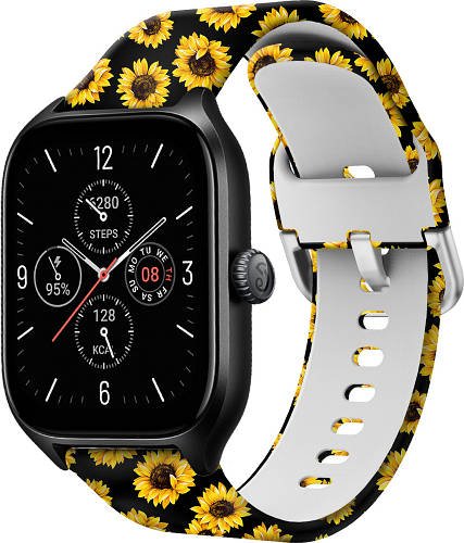 Ремінець Colorful для Amazfit GTS 4 / Mini Sunflowers