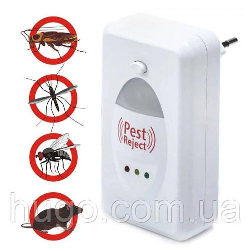 Ультразвуковий відлякувач гризунів та комах до 200квм, PEST Reject / Відлякувач мишей, щурів та тарганів