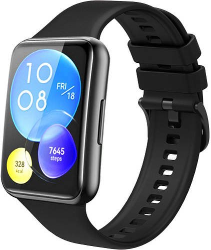 Ремінець Jsota для Huawei Watch Fit 2 (Силіконовий) Black