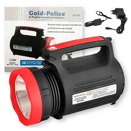 Ліхтар акумуляторний Gold Police GP-650 + Power Bank