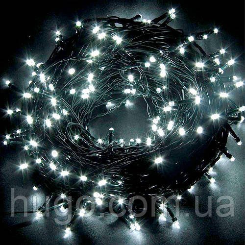 Гірлянда Нитка на 25 м, 300 LED від мережі Біла, RD-7134 / Світлодіодна новорічна гірлянда на ялинку