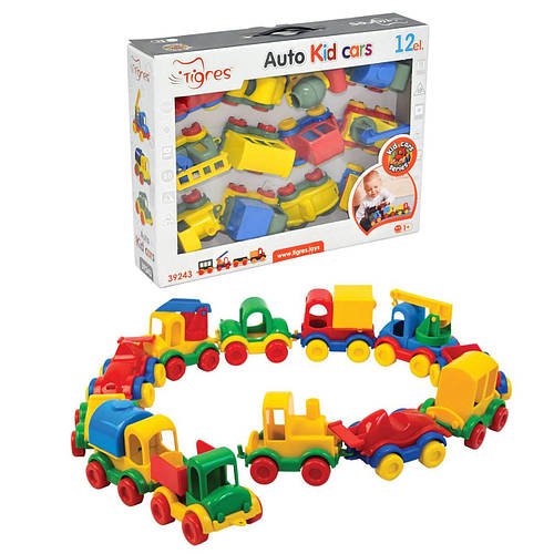 Ігровий набір машинок Kid Cars Tigres (12 шт. у наборі) 39243