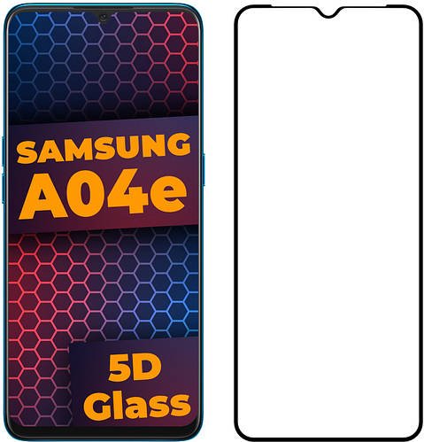 5D скло Samsung Galaxy A04e A042 (Захисне Full Glue) Black