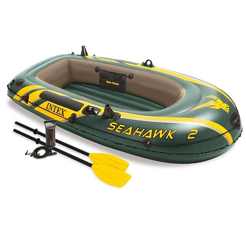 Intex Човен надувний двомісний 68347 NP Seahawk 2 Set, (весла, насос)