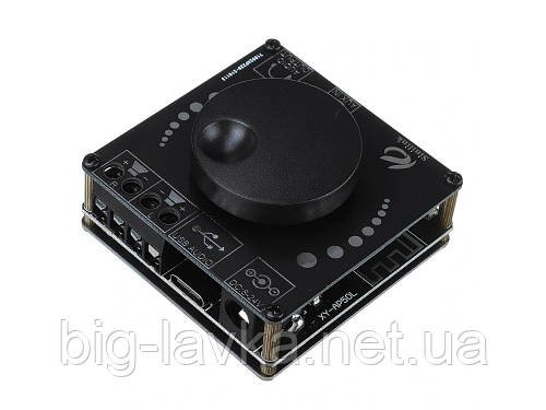 Аудіо підсилювач AP50L з Bluetooth 50 Вт x 2 jack 3.5 мм AUX USB-C  Чорний
