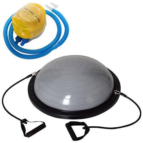 Балансувальна платформа Босу для фітнесу та гімнастики BOSU OSPORT (діаметр 60 см) MS 2609-1 Grey