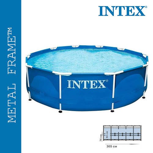 Каркасний круглий басейн (305х76см, 4485 л) Intex 28200 NP Синій