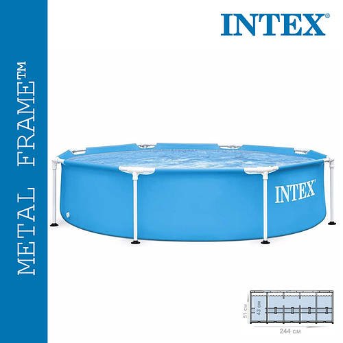 Каркасний круглий басейн (244х51см, 1828 л) Intex 28205 Синій