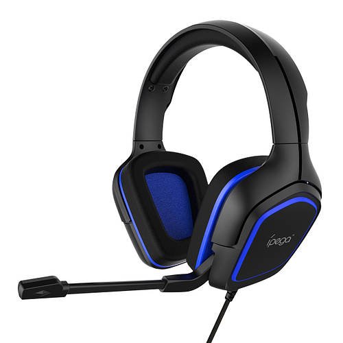 Ігрові навушники iPega Gaming PG-R006B дротові з підсвіткою мікрофоном гарнітура для пк комп'ютера ноутбука