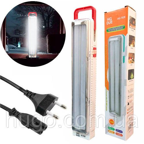 Акумуляторна LED лампа 2400 MAH, 60 SMD, HG7628 / Аварійний світлодіодний світильник на стіну