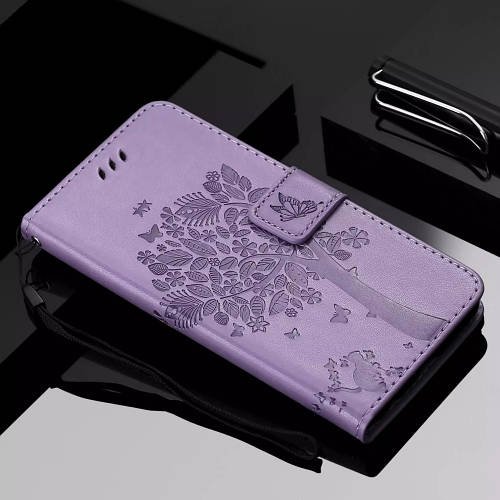 Обкладинка OPPO A96 (чохол кіт та дерево) Lilac