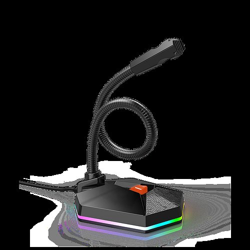 Ігровий мікрофон MeeTion MT-MC13 RGB USB дротовий з RGB підсвічуванням для ноутбука комп'ютера чату
