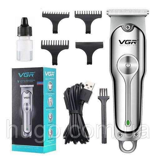Бездротова машинка для стрижки USB, VGR V-071 / Професійний триммер для волосся та бороди