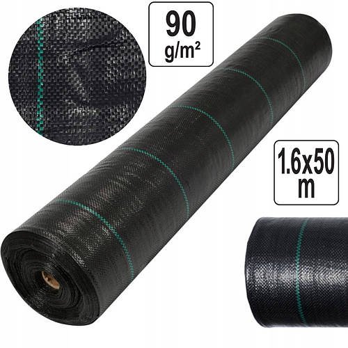 Агроволокно Чорне 90 г/м² ( 1.6 м х 50 м ) FLO (91052)