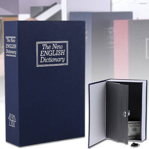 Сейф-книга "ENGLISH Dictionary" на замку з ключем Синя 180×115×55 мм