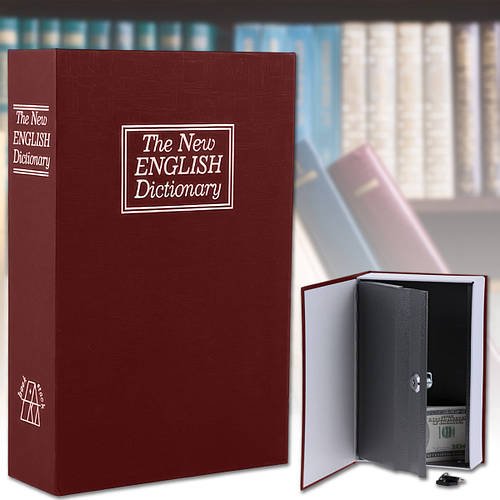 Сейф-книга "ENGLISH Dictionary" на замку з ключем Червона 180×115×55 мм