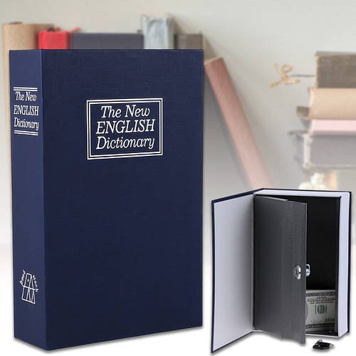 Сейф-книга "ENGLISH Dictionary" на замку із ключем Синя 265×200×65 мм