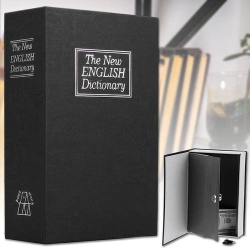 Сейф-книга "ENGLISH Dictionary" на замку з ключем Чорна 265×200×65 мм