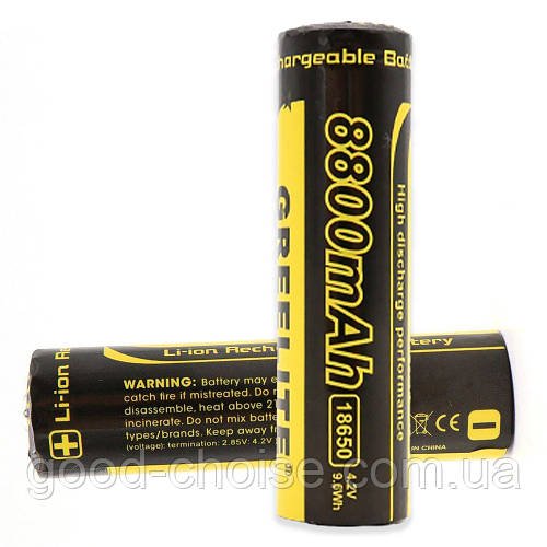 Акумуляторна батарея Li-ion (8800mAh, 4,2V), 1 шт, Greelite / Акумулятор літій-іонний