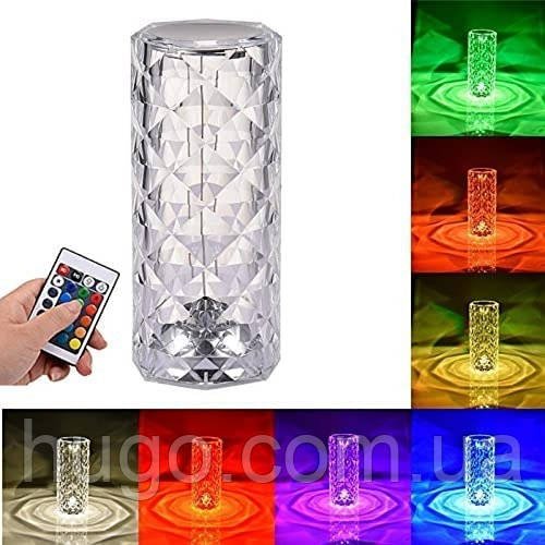 Настільна світлодіодна лампа з пультом, з RGB і USB (21х9 см) / Нічник лампа / Настільна LED лампа