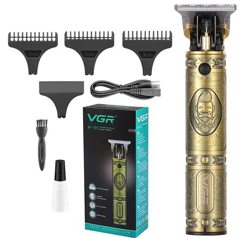 Тример VGR V-085 з вбудованим акумулятором професійна машинка для стриження волосся вусів і бороди
