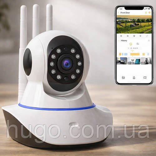 Бездротова WIFI камера з датчиком руху, нічним спостереженням I-100AG / Внутрішня IP камера відеоспостереження