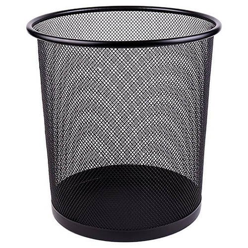 Металевий сітчастий кошик для паперу сміття в офіс Чорний 5002 black 26*22*28 см