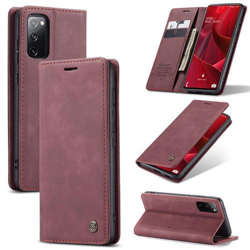 Чохол книжка з магнітом Samsung Galaxy S20 FE CaseMe Wine