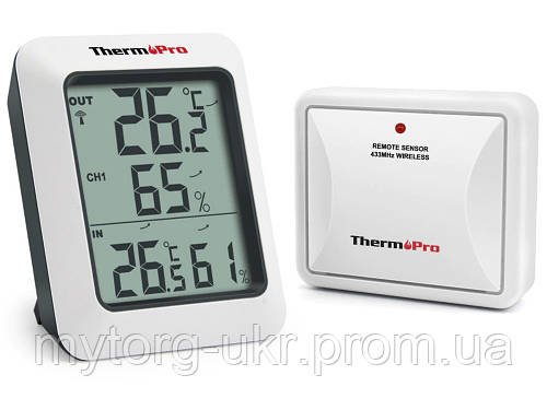 Термометр гігрометр ThermoPro TP60S з зовнішнім датчиком