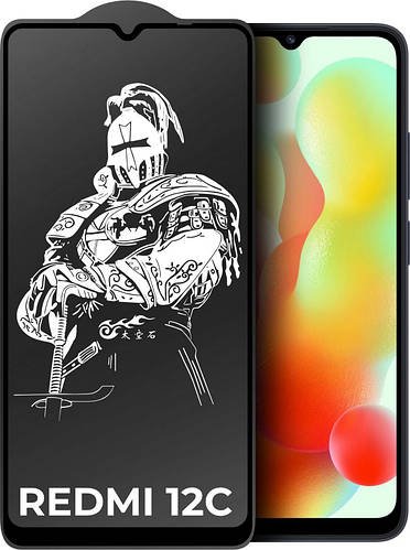 Захисне скло King Fire Xiaomi Redmi 12C (Full Glue) Black