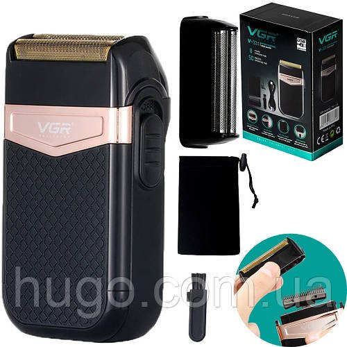 Електробритва для стрижки волосся акумуляторна V-331 / Тример для бороди / Шейвер бритва
