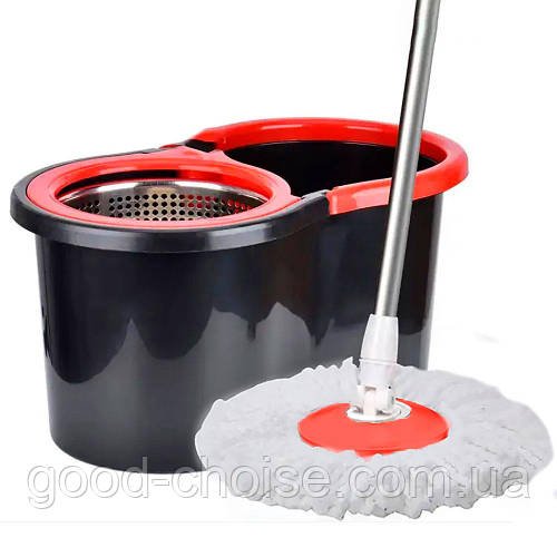 Швабра з автоматичним віджиманням і відром на 8л, Spin Mop 360 / Комплект для прибирання будинку з центрифугою