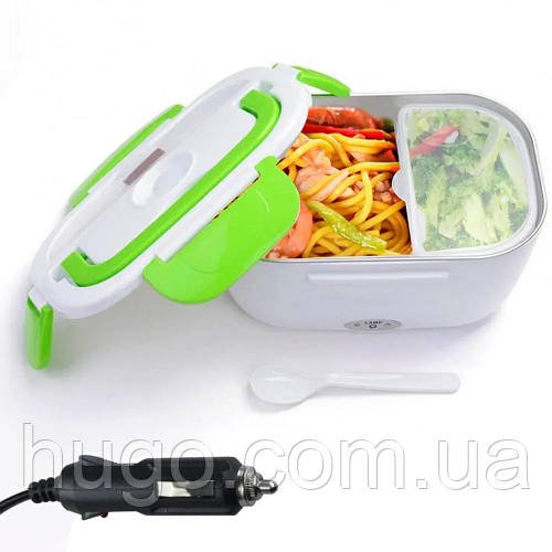 Електричний ланч бокс із підігрівом Electric Lunch Box, 1,05 л, Зелений / Контейнер для розігрівання їжі