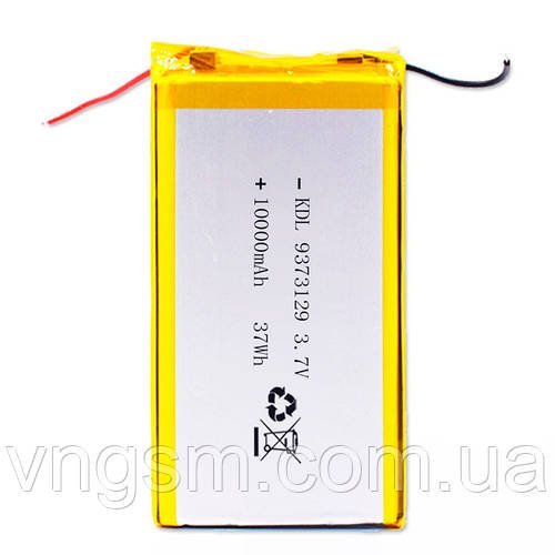 Акумулятор літій-полімерний 10000mAh для Power Bank / 3.7V / 129x73x9.3 mm