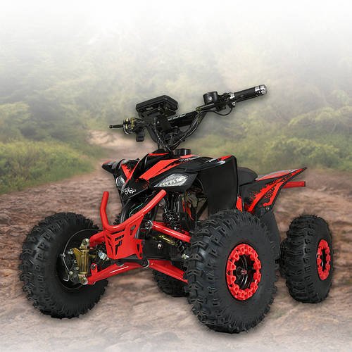 Потужний квадроцикл на акумуляторі старт з повороту ключа Profi HB-EATV08-350-3 Червоний