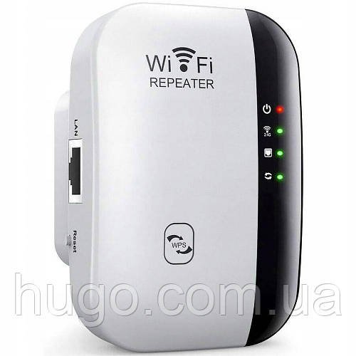 Підсилювач WiFi сигналу до 300 Мбіт/с, 2,4G, МТ02 / Бездротовий wifi репітер в розетку / Розширювач діапазону