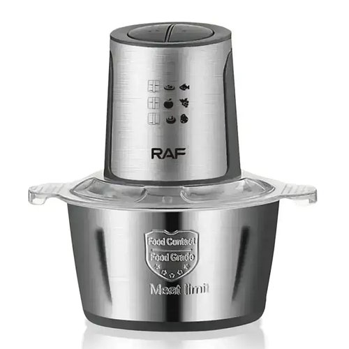 Кухонний комбайн RAF R.7019 2,0 літра 1000 Вт 2 швидкості/Кухонний подрібнювач/м'ясорубка/чоппер