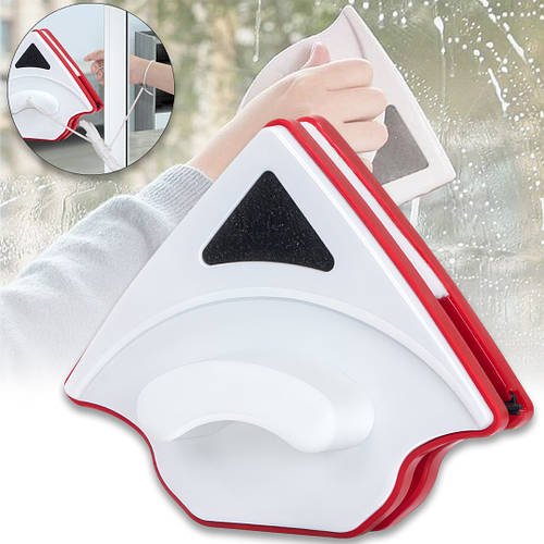 Двостороння магнітна щітка для миття скла та вікон 3-8 мм Double Faced Glass Cleaner